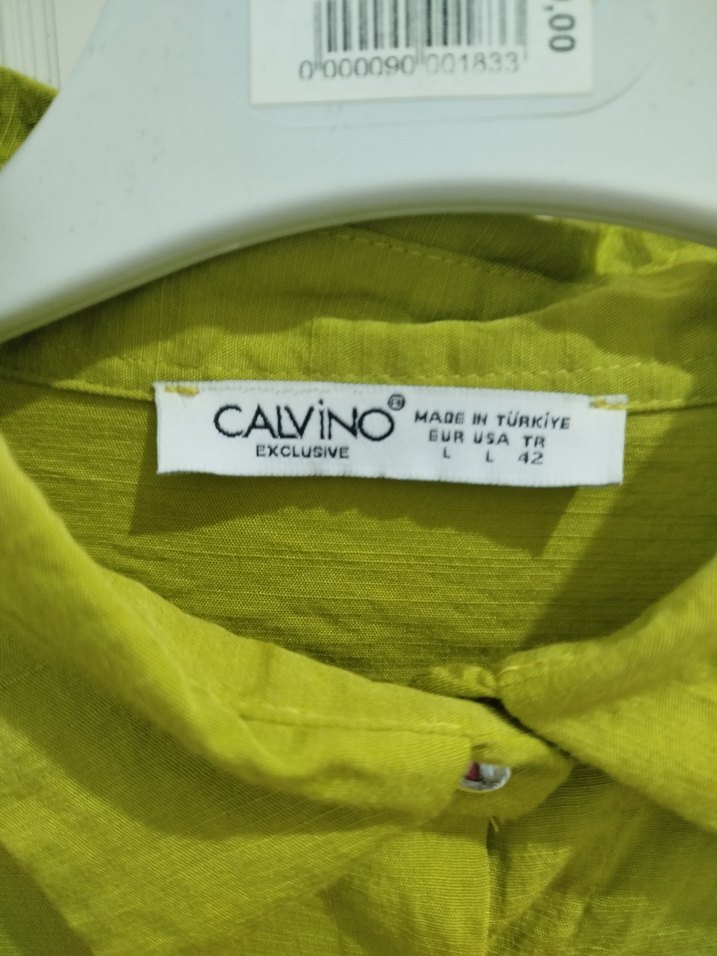 Kadın Haki Keten Düğmeli Bohem Gömlek - Görsel 3