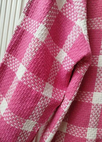 Pembe Kareli Uzun Kollu Pamuklu Gömlek - Görsel 2