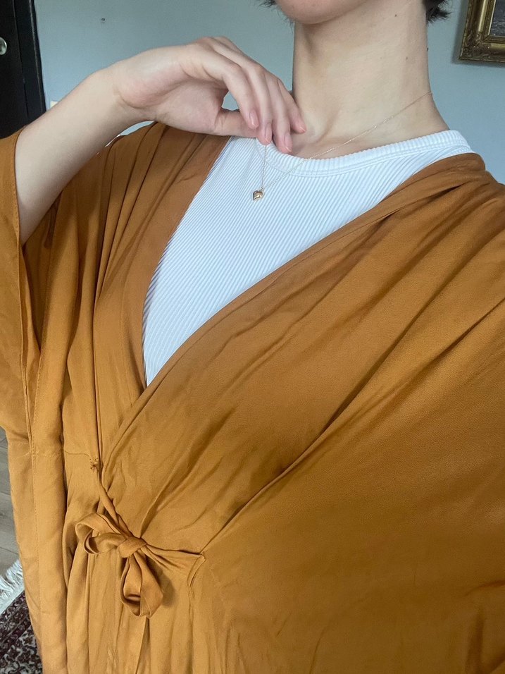 Beauty Omelette Bağlamalı Kimono - Görsel 5