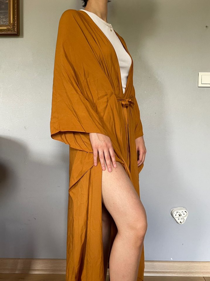 Beauty Omelette Bağlamalı Kimono - Görsel 3