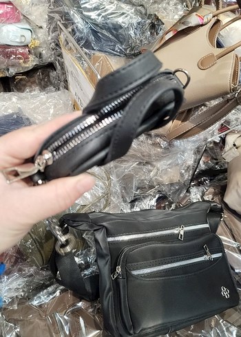 Kadın Deri Siyah Minimalist Çanta - Görsel 2