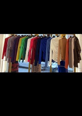 Bej Drapeli Yüksek Yakalı Kadın Bluz - Görsel 2