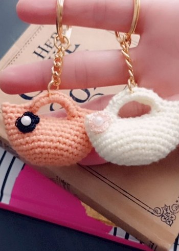 Renkli Örgü Bohem Anahtarlık - Görsel 3