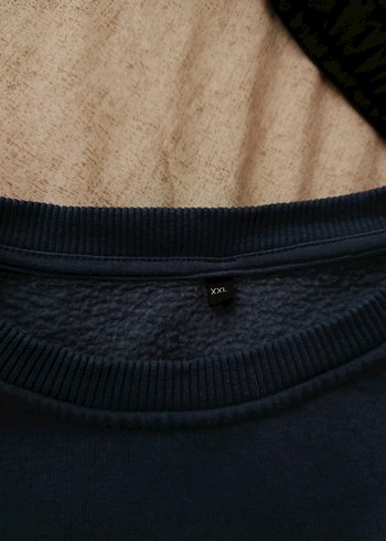 Mavi Oversize Ünisex Sweatshirt - Görsel 5