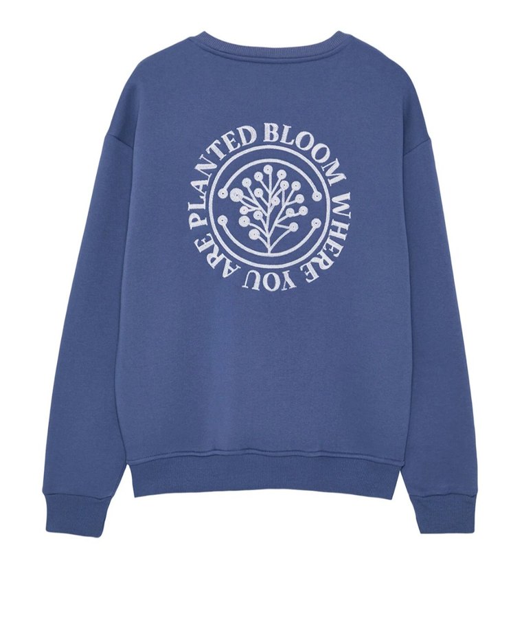 Mavi Oversize Ünisex Sweatshirt - Görsel 2