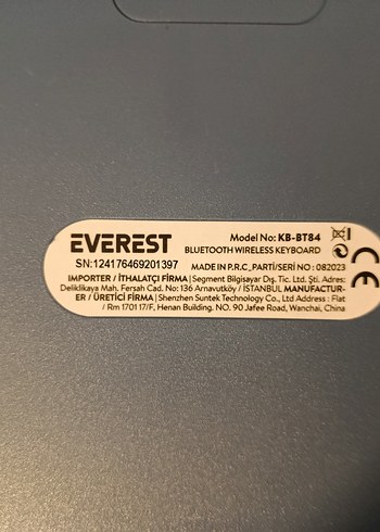 EVEREST
Tablet/telefon/pc uyumlu klavye - Görsel 2