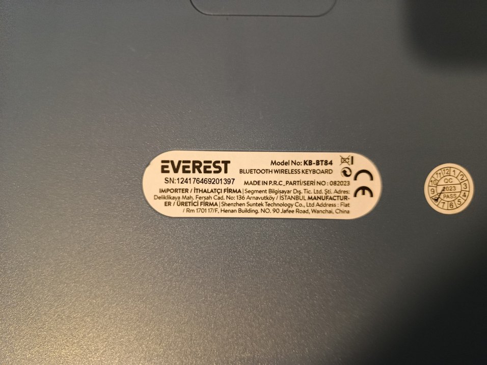 EVEREST
Tablet/telefon/pc uyumlu klavye - Görsel 2