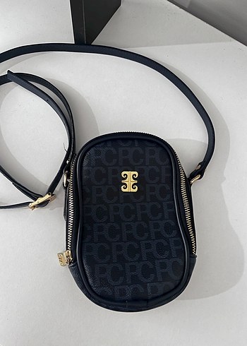 Pierre Cardin Sik Lacivert Monogramli Mini Capraz Canta
