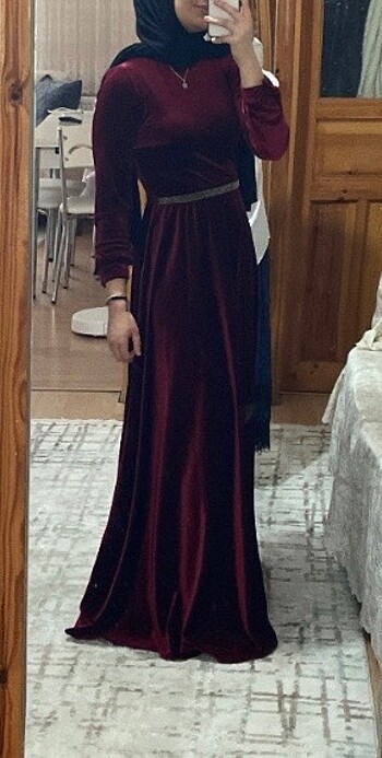 Diğer Kadife bordo elbise