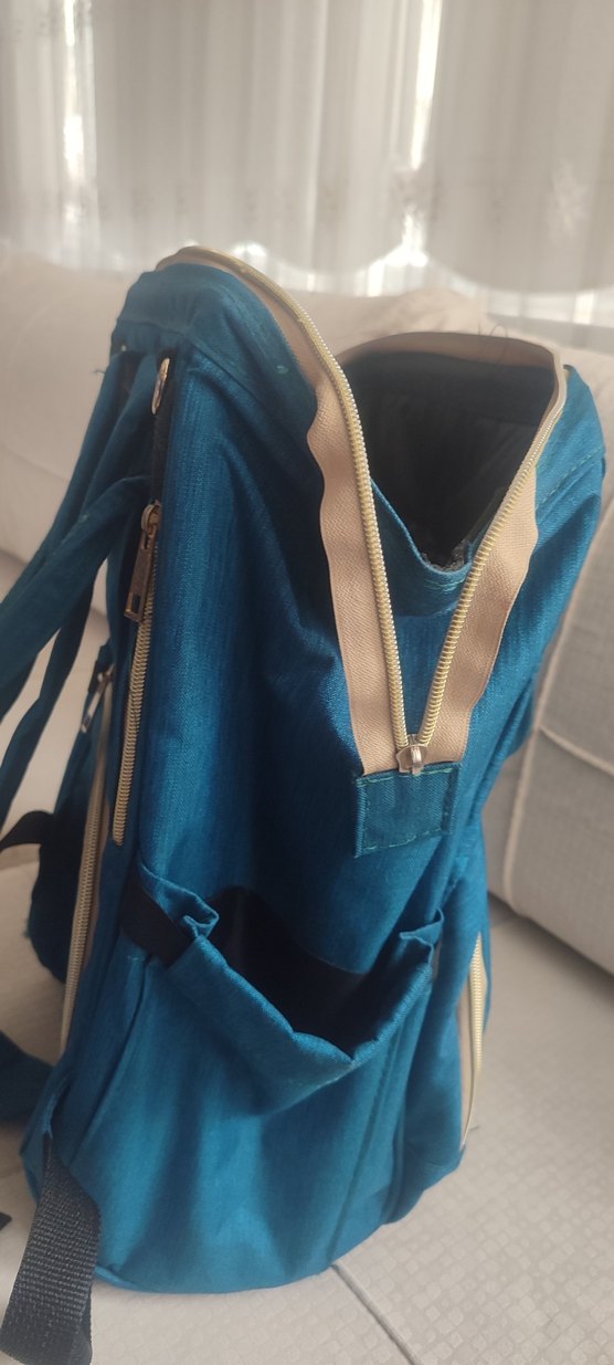 Mavi Baskılı Bebek Çantası - Görsel 3