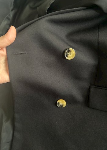 36 Beden siyah Renk Trendyol & Milla Kadın Bej Düğmeli Blazer