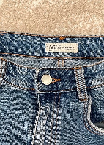 Zara Zara Kadın Denim Midi Etek