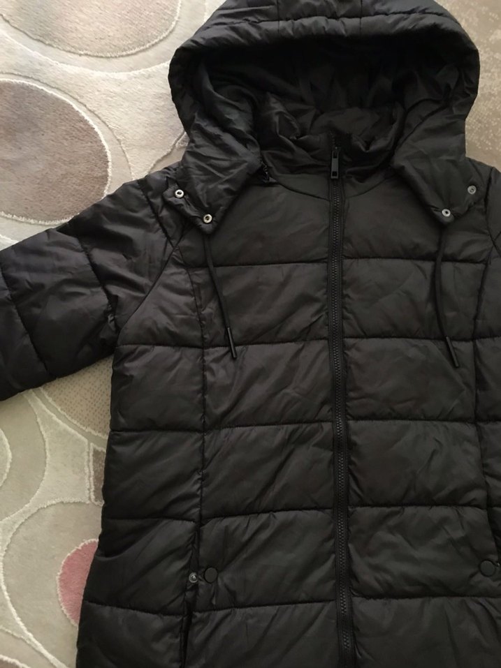 Kadın Siyah Kışlık Mont - Görsel 3