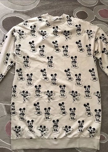 Beyaz Baskılı Kadın Sweatshirt - Görsel 2