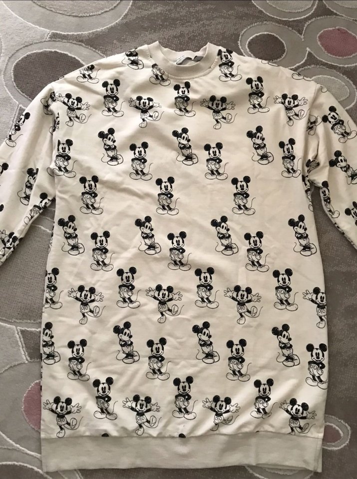 Beyaz Baskılı Kadın Sweatshirt - Görsel 2