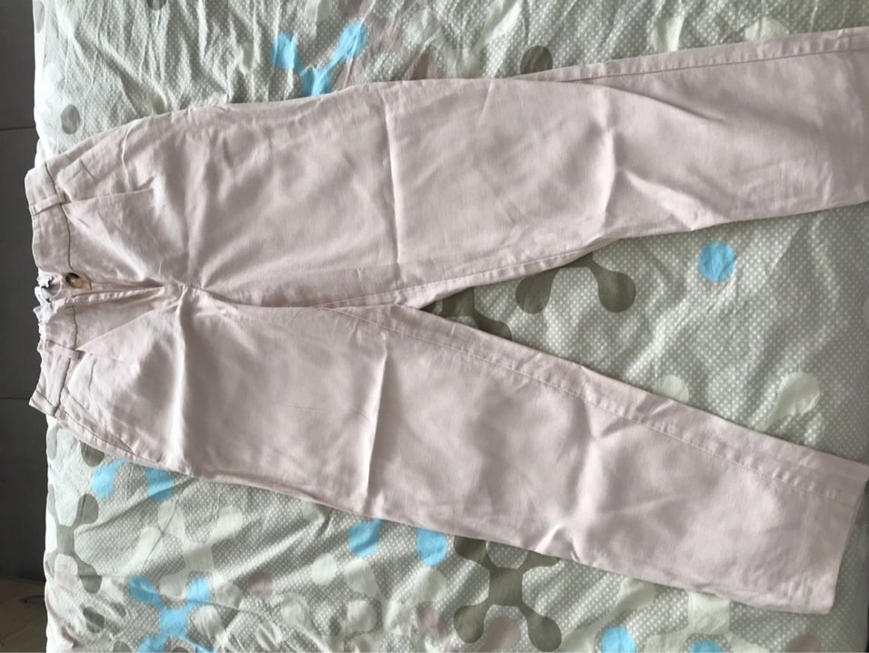 Bej Kadın Keten Kumaş Pantolon - Görsel 2