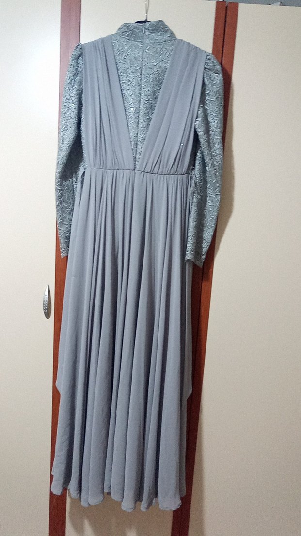 tesettür Gri elbise - Görsel 2