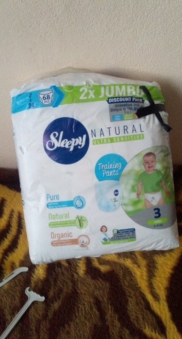 Sleepy Organik Bebek Külot Bezi 2'li Jumbo Paket - Görsel 2