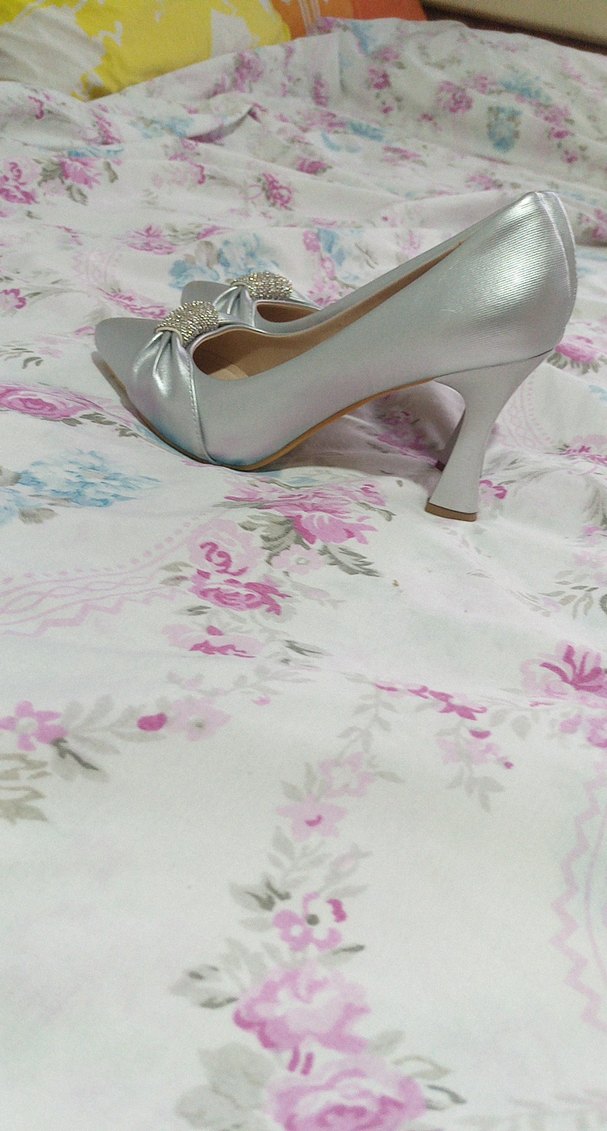 Gri Kadın Abiye Yüksek Topuklu Ayakkabı - Görsel 2