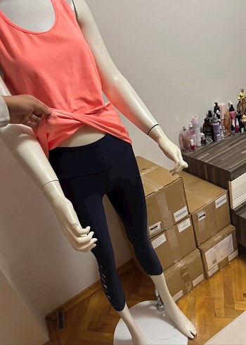 Reflex  lacivert spor kapri tayt - Görsel 6