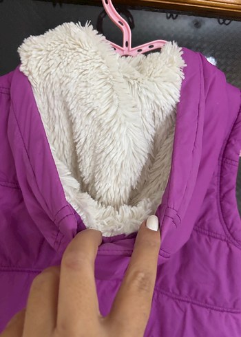Colin's marka Mor Kapüşonlu Kız çocuk Yeleği xs - Görsel 3