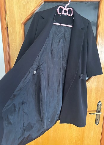 Trendyol Düğmeli Siyah Kadın Ceket elbise - Görsel 6