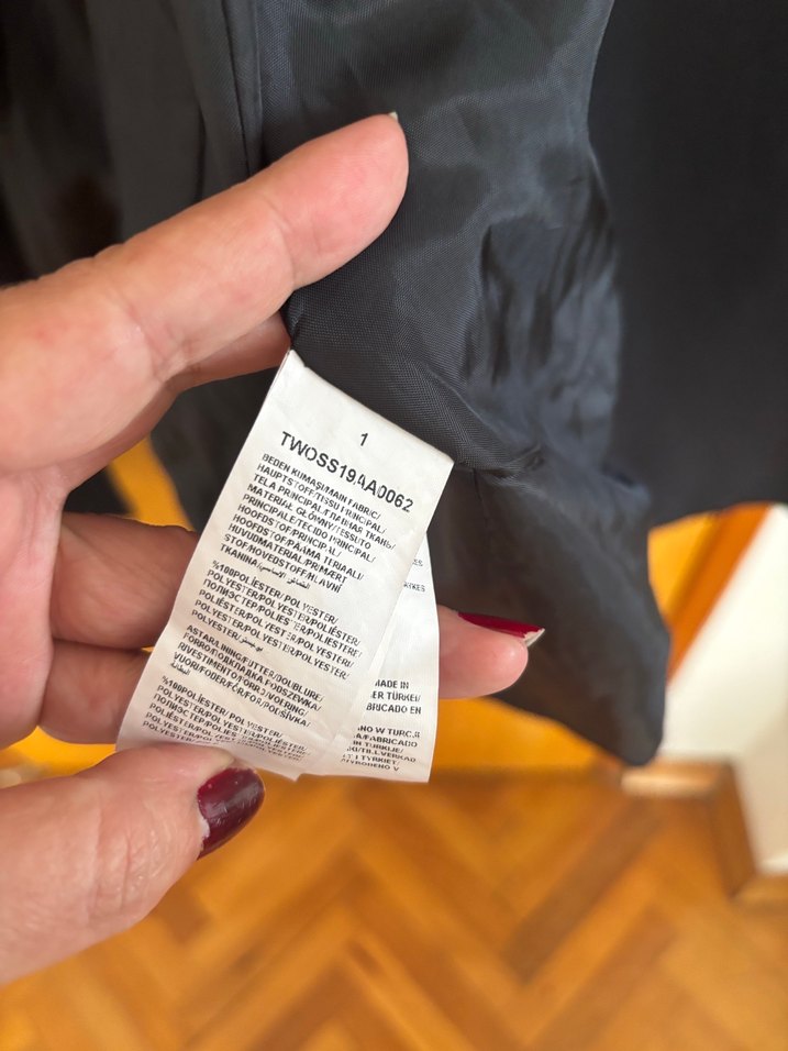 Trendyol Düğmeli Siyah Kadın Ceket elbise - Görsel 4