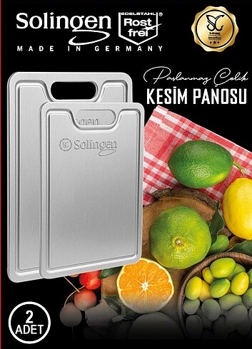 Diğer Solingen Paslanmaz Çelik Kesme Tahtası.