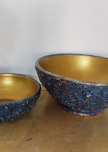 el boyaması büyük ve küçük kase - Görsel 2