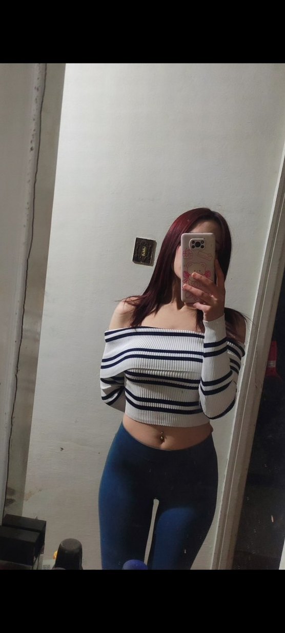 Çizgili, Uzun Kollu Crop Top - Görsel 2