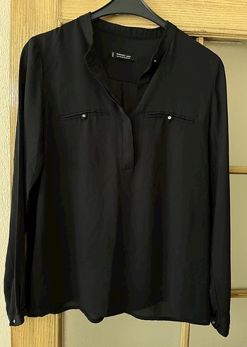 Mango Siyah Kadın Rahat Kesim Gömlek - Görsel 2