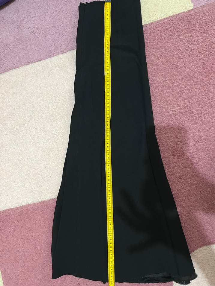 Zara Siyah Midi Kumaş Kadın etek - Görsel 2