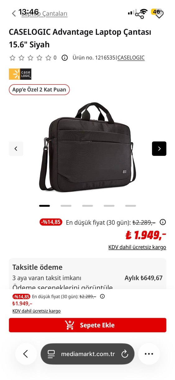 Laptop Çantası CASELOGİC - Görsel 3
