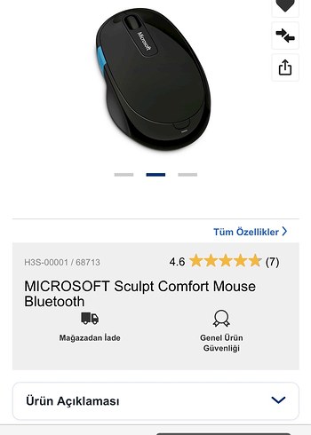 Microsoft Siyah Kablosuz Bluetooth Mouse - Görsel 5