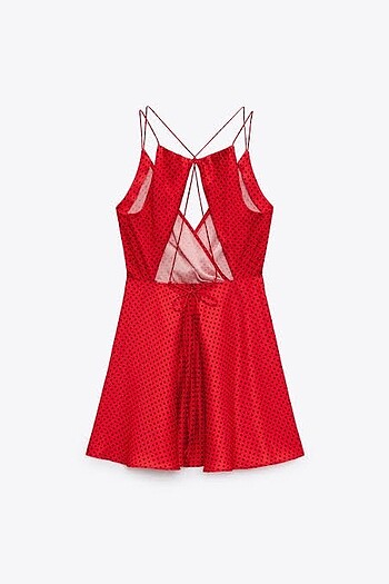 Zara saten elbise