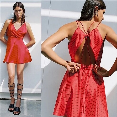 Zara Zara saten elbise
