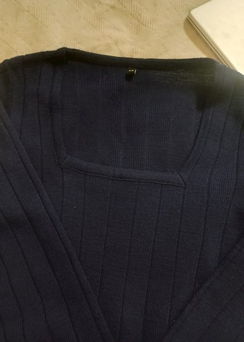 Lacivert Triko Kadın Uzun Kollu Kazak - Görsel 2