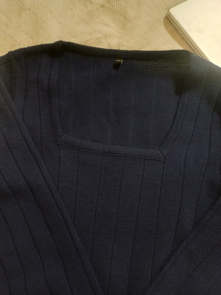 Lacivert Triko Kadın Uzun Kollu Kazak - Görsel 2