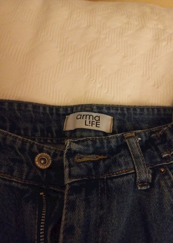 Kemerli Rahat Kesim Kot Pantolon - Görsel 2