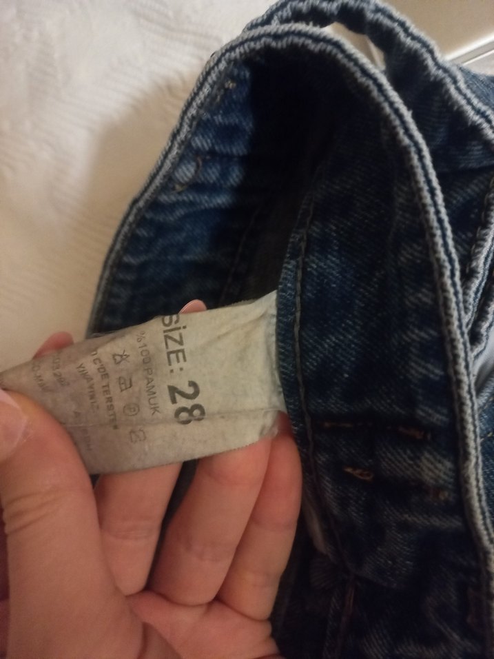 Kemerli Rahat Kesim Kot Pantolon - Görsel 3