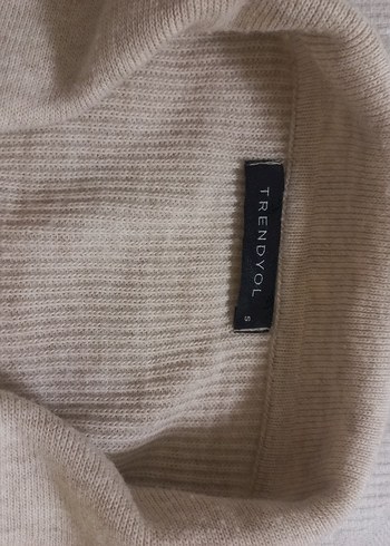 Düğmeli Bej Kadın  Kazak - Görsel 2