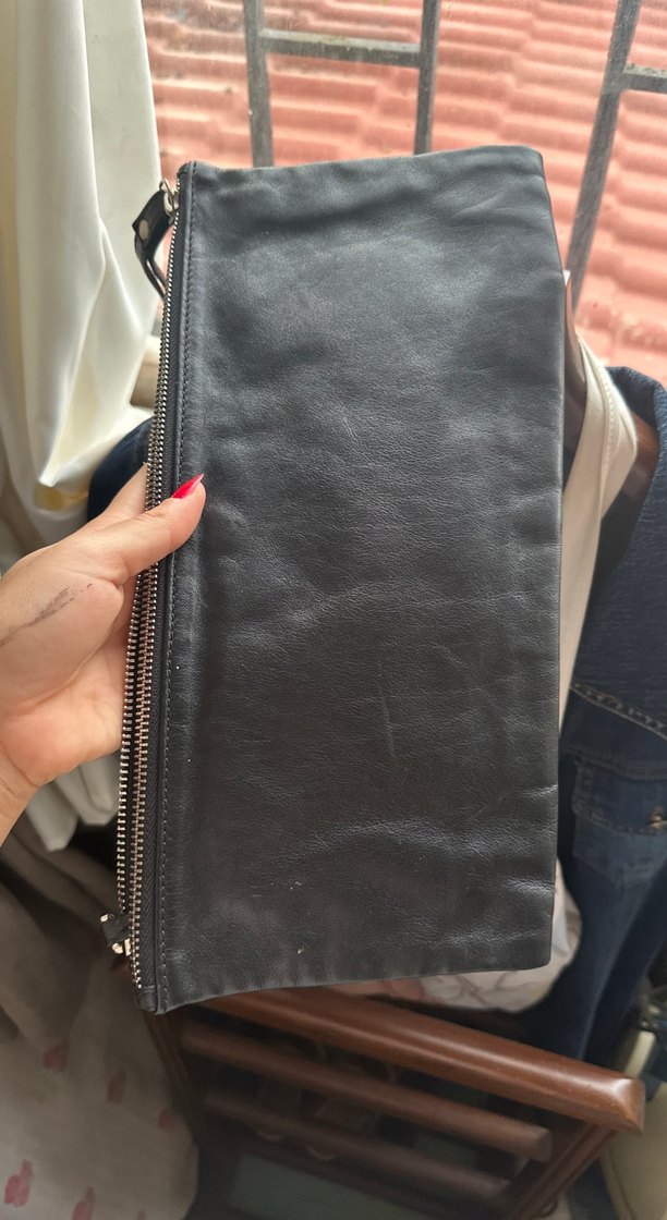 Siyah Desenli Deri Kadın Çanta - Görsel 2