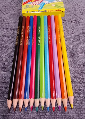 FANTASIA 12 adet büyük boy kuru boya - Görsel 3