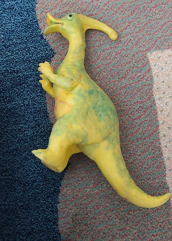 Renkli Sarı Dinozor Figürü