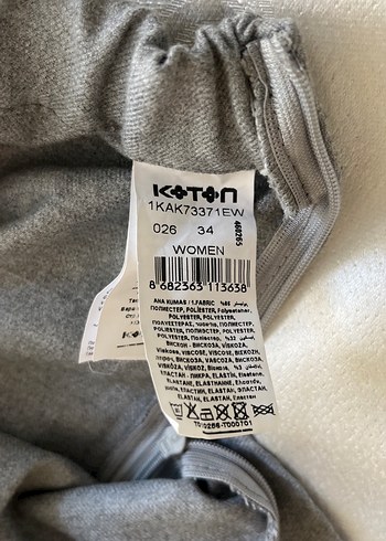 34 Beden gri Renk Gri Etek Fırfırlı Rahat Kesim