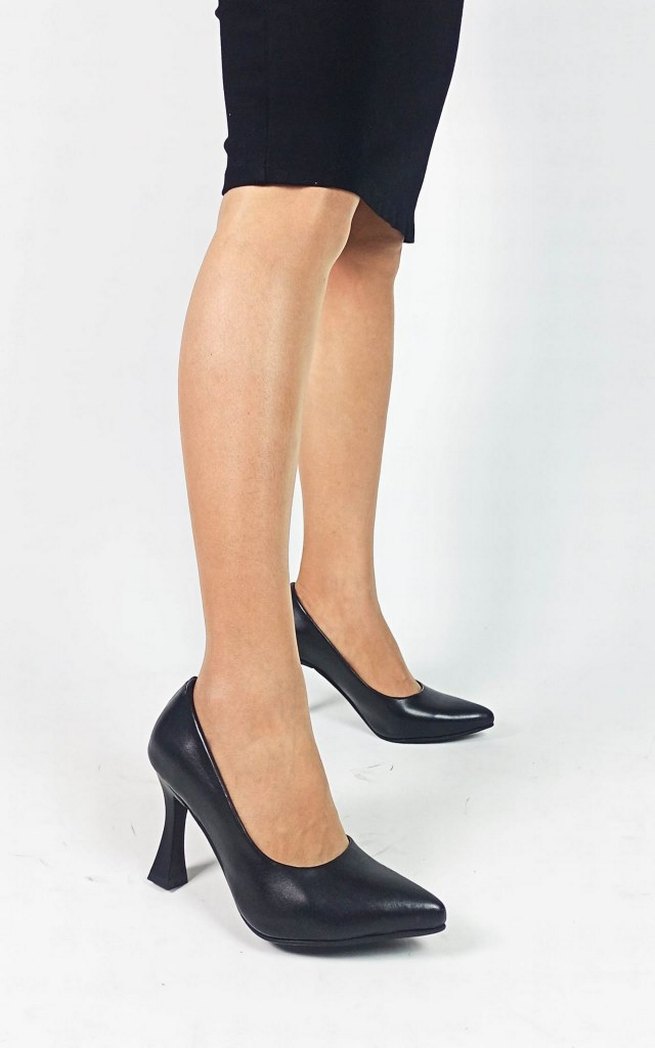 Siyah Stiletto Topuklu Kadın Ayakkabı - Görsel 4