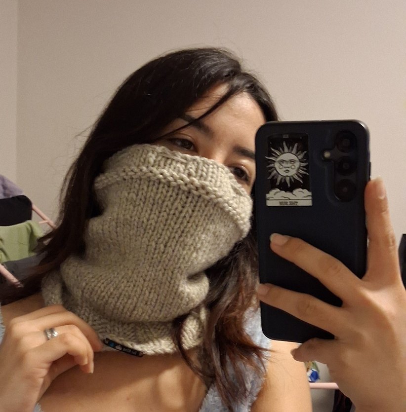 Kadın Bej Örgü Bere&Boyunluk - Görsel 2