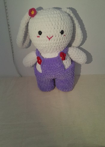 Mor Tulumlu Peluş Tavşan Oyuncak