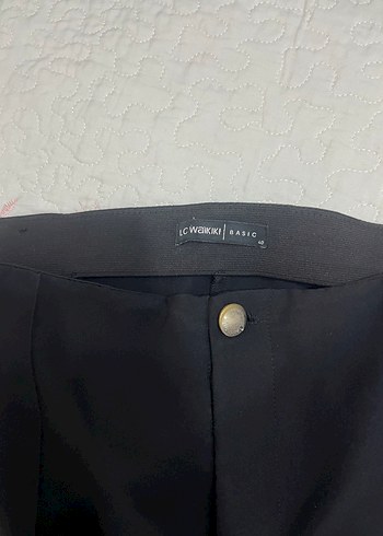 40 Beden Siyah Kadın Kumaş Pantolon Midi Boy