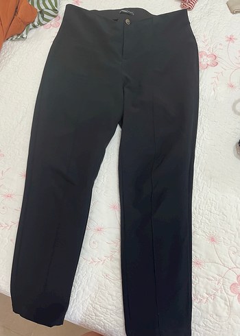 Siyah Kadın Kumaş Pantolon Midi Boy